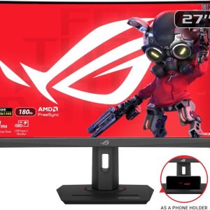 Asus 27 inča ROG Strix XG27WCS QHD 2560 x 1440 Fast VA 180 Hz USB Type-C Gaming zakrivljeni monitor crni - Slika 6
