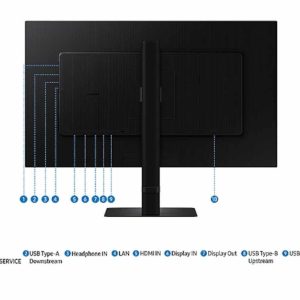 Samsung Monitor SAMSUNG LS27D600UAUXEN 27"/IPS/2560x1440/100Hz/5msGtG/HDMI,DP,USB,LAN/pivot,visina/crna - Slika 2