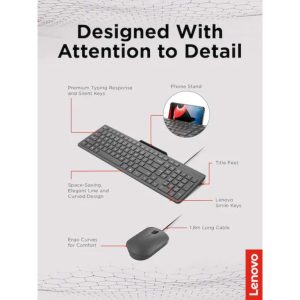 Lenovo Tastatura+miš LENOVO Lenovo 310/žicni set/USB-A /SRB/crna - Slika 3