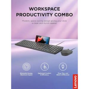 Lenovo Tastatura+miš LENOVO Lenovo 310/žicni set/USB-A /SRB/crna - Slika 4