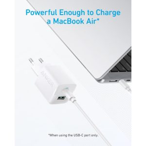Anker 323 33W USB-C zidni punjač 2-porta (USB-A i USB-C), beli - Slika 1