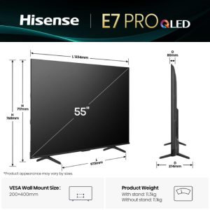 Hisense 55 inča 55E7Q PRO QLED 4K UHD Smart TV outlet - Slika 4