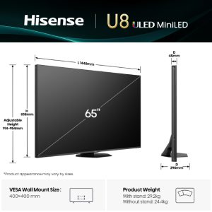 Hisense 65 inča 65U8Q ULED 4K UHD Smart TV outlet - Slika 2