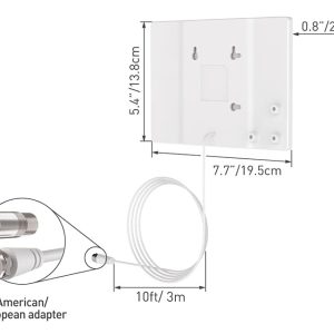Barkan AF40P.W Indoor HDTV Flat TV Antenna 65 km - Slika 2