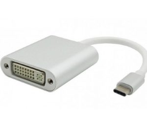 Fast Asia Adapter - konvertor USB 3.1 tip C (M) - DVI (F) srebrni - Slika 1