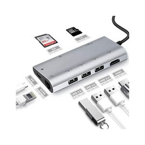 Fast Asia Adapter-konvertor TIP C na 3xUSB3.0+HDMI 4K+2xSD/MICRO+RJ45+TIP C - Slika 1