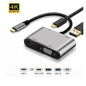 Fast Asia Adapter-konvertor TIP C na HDMI 4K+VGA+1xUSB 3.0+TIP C - Slika 1