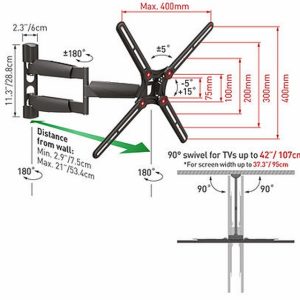 Barkan BM343LP LCD TV zglobni zidni nosač do 65 inča - Slika 2