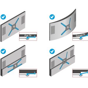 Barkan BM343XLOD LCD TV zglobni zidni nosač do 65 inča sivi - Slika 4