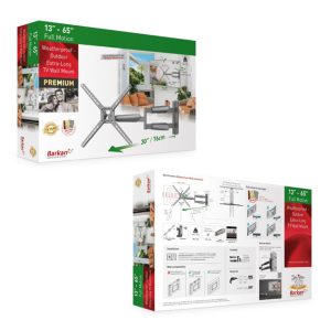 Barkan BM343XLOD LCD TV zglobni zidni nosač do 65 inča sivi - Slika 5