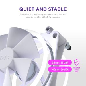 Nzxt F140RGB Core 140mm ventilator beli (RF-D14SF-W1) - Slika 4