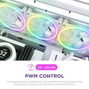 Nzxt F140RGB Core 140mm ventilator beli (RF-D14SF-W1) - Slika 5
