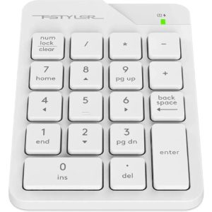 A4 Tech FGK21C FSTYLER 2.4G Wireless Numeric Keypad USB Type-C bela tastatura - Slika 4