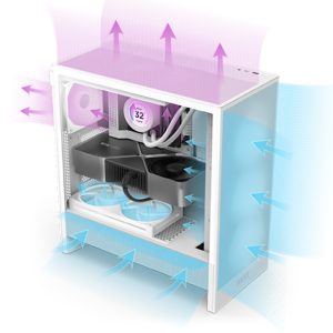 Nzxt H5 Flow Gaming kućište crno (CC-H52FB-01) - Slika 2