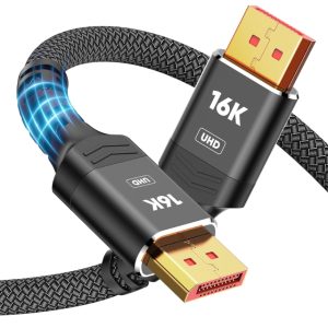 E-Green Kabl DisplayPort 2.1 M/M 16K/80Hz 2m, crni - Slika 1