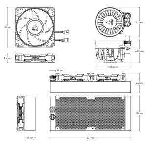 Arctic Liquid Freezer III Pro 240 Black vodeno hlađenje (ACFRE00178A) - Slika 4