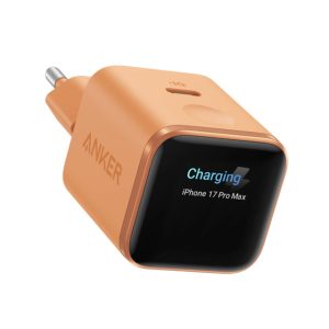 Anker Nano 45W putni zidni punjač sa ekranom, USB-C port, narandžasti - Slika 3