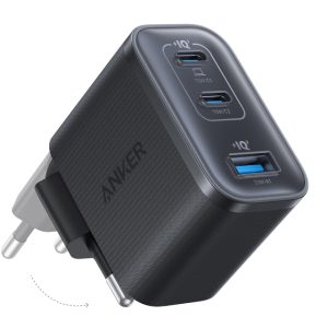 Anker Nano 70W GaN zidni brzi punjač, 3-porta (2x USB-C i 1x USB-A) crni - Slika 3