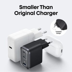 Anker Nano 70W GaN zidni brzi punjač, 3-porta (2x USB-C i 1x USB-A) crni - Slika 4
