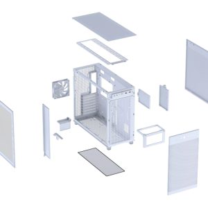 Asus PRIME AP303 TG WHITE micro-ATX kućište belo - Slika 3