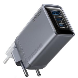 Anker Prime 100W GaN zidni brzi punjač, 3-porta (2x USB-C i 1x USB-A) srebrni - Slika 3