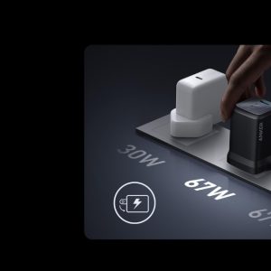 Anker Prime 67W GaN zidni brzi punjač, 3-porta (2x USB-C i 1x USB-A) crni - Slika 4