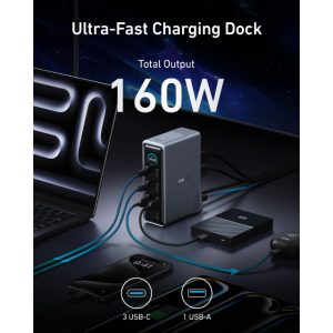 Anker Prime Docking Stanica 160W, 14u1, Dual Display, siva - Slika 2