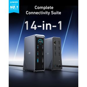 Anker Prime Docking Stanica 160W, 14u1, Dual Display, siva - Slika 4