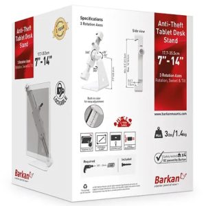 Barkan T71HL Stono rotirajuce postolje 360° protiv krađe za tablet do 7-14 inča - Slika 5