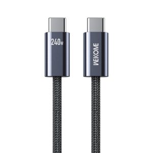 Wekome WDC-23 Kabl 3.1 USB tip C M/M 1m za Super brzo punjenje 240W/480Mbps, crni - Slika 1