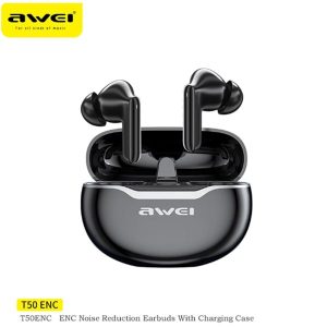 Awei Slušalice AWEI T50 ENC Bluetooth bubice crne - Slika 1