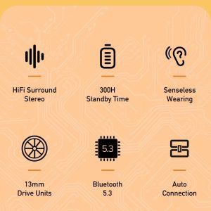 Awei Slušalice AWEI T58 NC Bluetooth bubice crne - Slika 3