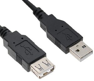 E-Green Kabl USB A - USB A M/F (produžni) 1.8m crni - Slika 1