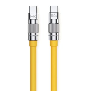 Wekome WDC-188 Kabl 3.1 USB tip C M/M 1m, za Superbrzo punjenje 100W/480Mbps, žuti - Slika 1
