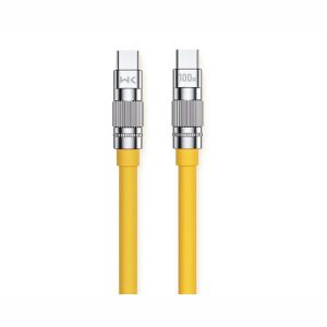 Wekome WDC-188 Kabl 3.1 USB tip C M/M 1m, za Superbrzo punjenje 100W/480Mbps, žuti - Slika 2