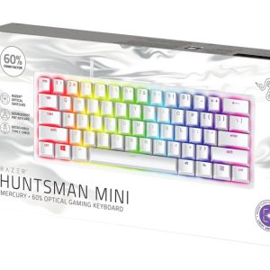 Razer Huntsman Mini Mercury Edition 60% Opto-Gaming Keyboard (Linear Red Switch) - Slika 4