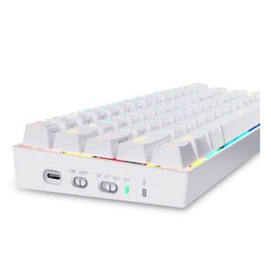 Redragon Draconic K530 PRO RGB Mechanical Gaming Keyboard, 2.4G,BT, 60% White - Slika 3
