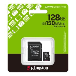 Kingston Memorijska kartica U1 V10 SDXC 128GB Canvas Select Plus G3 150R SDCS3/128GB + adapter - Slika 2