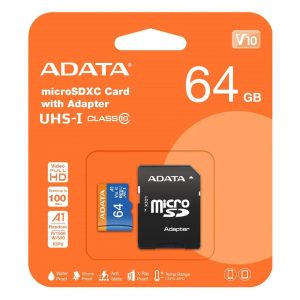A-Data Premier Micro SD kartica 64GB + adapter UHS-I Class 10 AUSDX64GUICL10A1-RA1 - Slika 3