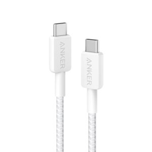 Anker 322 USB tip-C na USB tip-C kabl M/M 1.8m, 60W, pleteni, beli - Slika 2