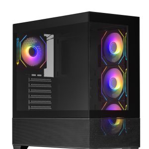 Ig-Max Kućište X218B-4F Black Horizon glass - Slika 3