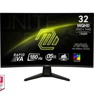 MSI 32 inča MAG 32CQ6F, WQHD 2560x1440 Rapid VA 180 Hz zakrivljeni gaming monitor - Slika 2