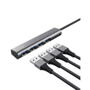 Trust Adapter TRUST HALYX USB-C HUB-3.2/4xUSB/siva - Slika 1