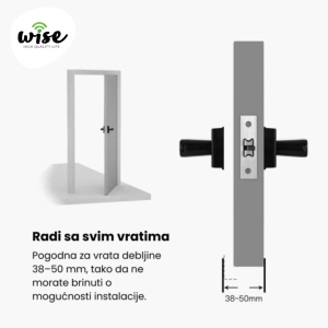 Wise pametna kvaka sa otiskom prsta i IC karticom WSHB03-IC - Slika 4