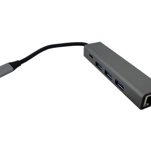Fast Asia Adapter-konvertor TIP C na 3xUSB 3.0+TIP C+RJ45 - Slika 1