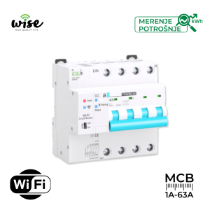 WiFi pametni osigurač sa funkcijom praćenja parametara mreže 3P+N 1-63A - Slika 1