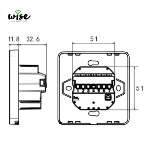 Wise pametni fan coil termostat WTRTF01/WTRTF03 - Slika 5