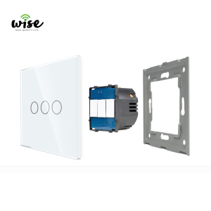 Wise pametni prekidač, 3 tastera – stakleni beli panel - Slika 2