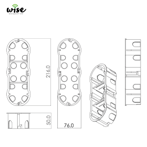 Dozna modularna 6M za gips (71mm), WTDOZ3 - Slika 2