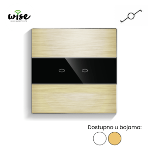 Wise naizmenični prekidač, 2 tastera- aluminijumski panel – dvobojni - Slika 4